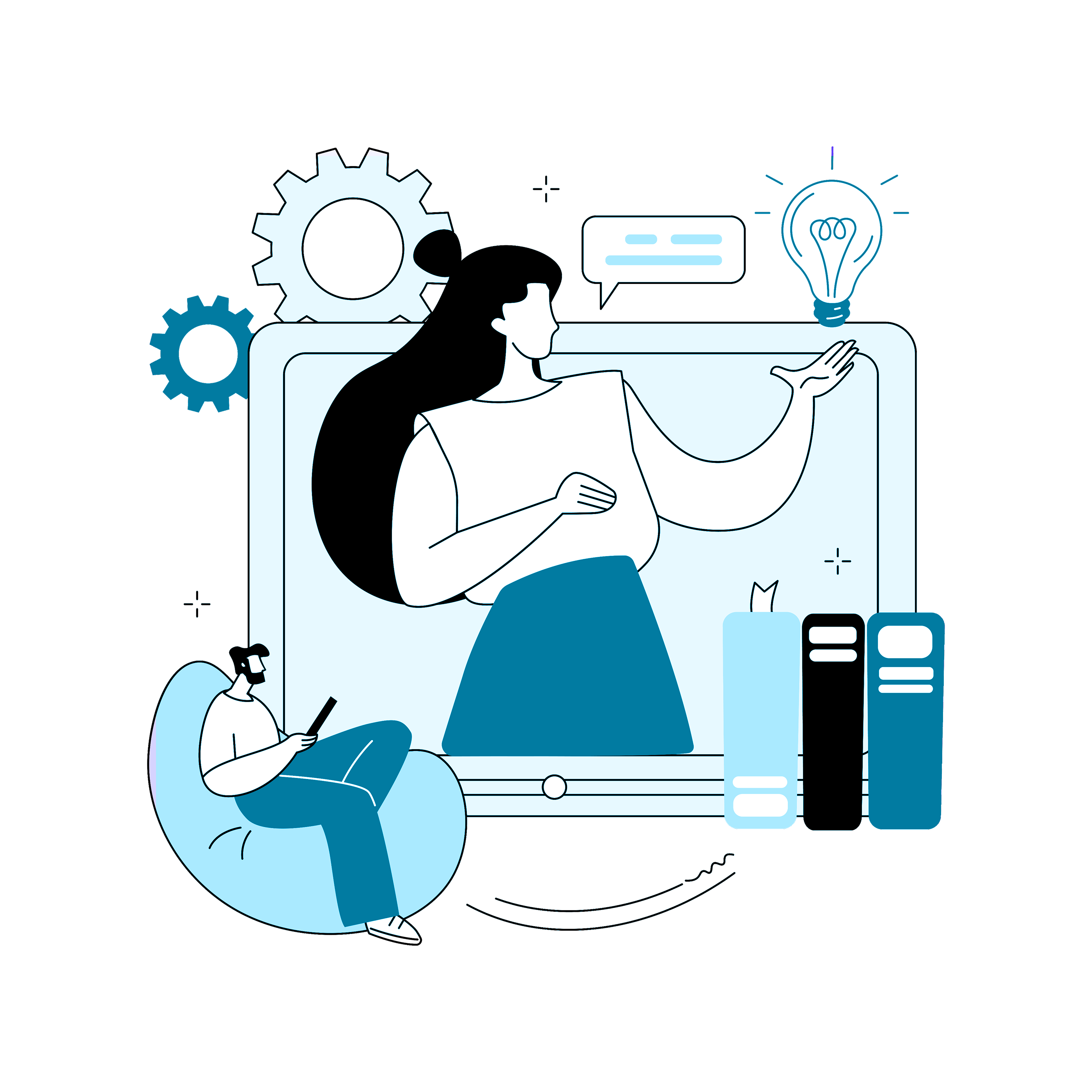 Business and team collaboration illustration